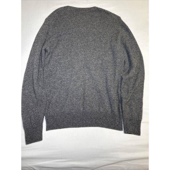 Tahari Gray 100% 2-Ply Cashmere V Neck Knit Sweater Womens Size Medium EUC - Picture 13 of 15